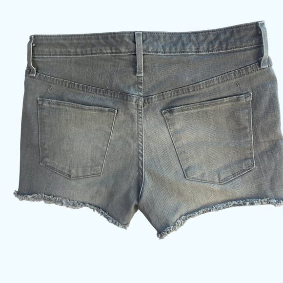 Mossimo Womens Exposed 4 Button Fly Power Stretch Sz 8/29 Gray High Rise Raw Hem - Picture 6 of 6